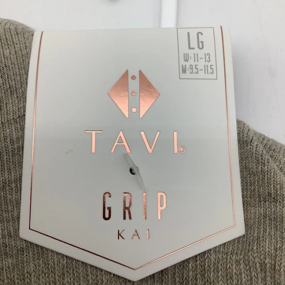 Tavi‎ Grip Kai Socks Shitake Heather Organic Cotton Crew Size Large New